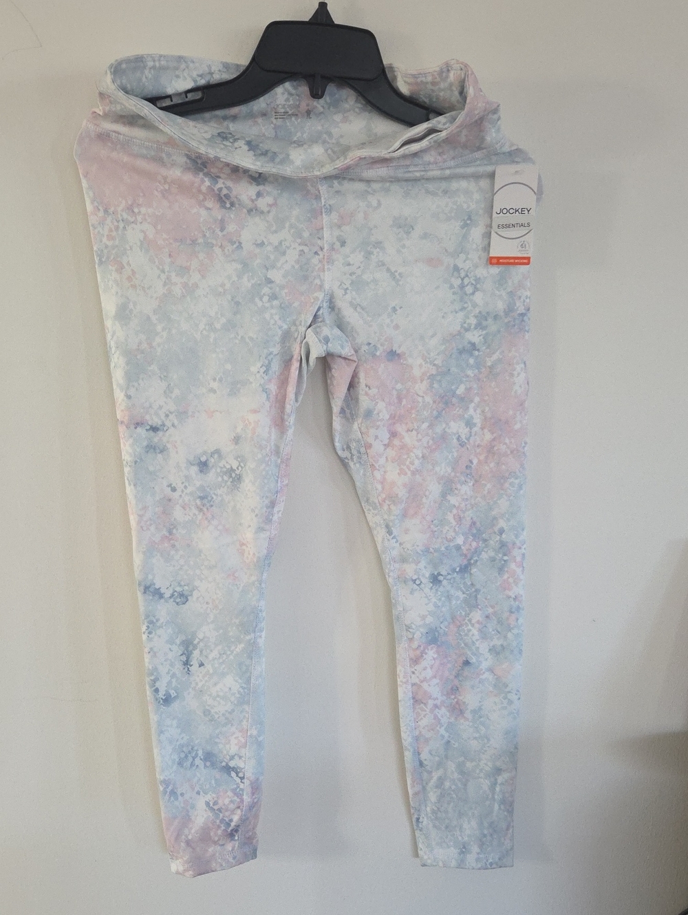 Jockey Girls Pastel Pink and Blue Tie-Dye Leggings